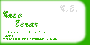 mate berar business card